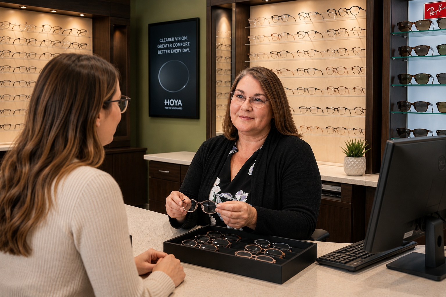 Premium eyewear and Hoya lenses at Eyecare Kingston
